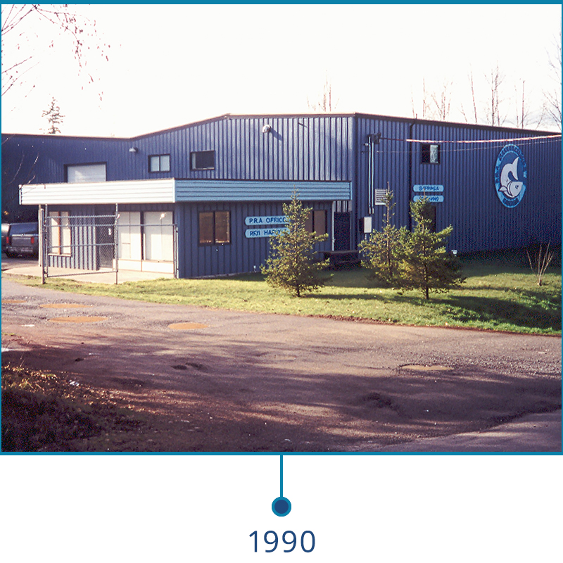 PR Aqua's new factory at Harold Road Nanaimo in 1990