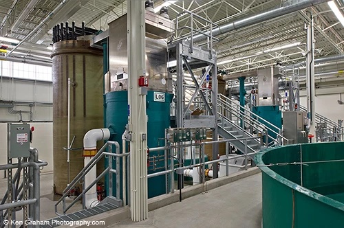 RAS Recirculating Aquaculture System Hydrotech Drum Filter Aquaculture Anchorage