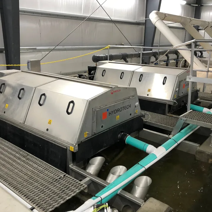 Recirculating Aquaculture System Hydrotech Drum Filter UV Disinfection