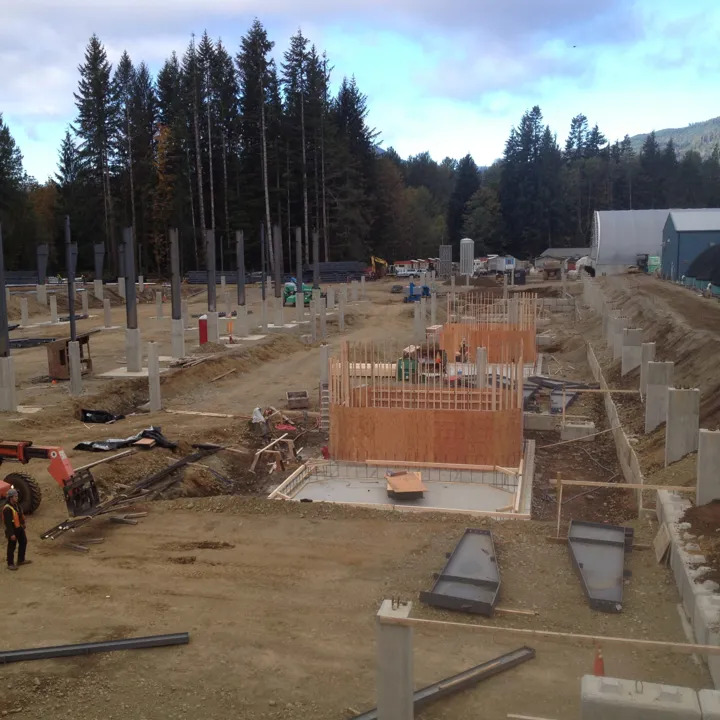 Building the hatchery at Big Tree Creek Hatchery