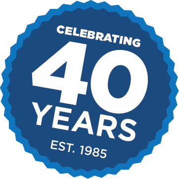 PR Aqua Celebrating 40 Years Badge