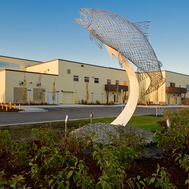 Exterior of the William Jack Hernandez Sport Fish Hatchery
